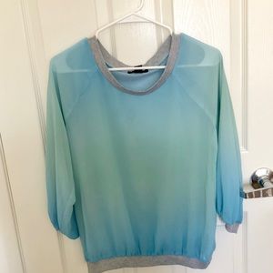 Sheer long sleeve top